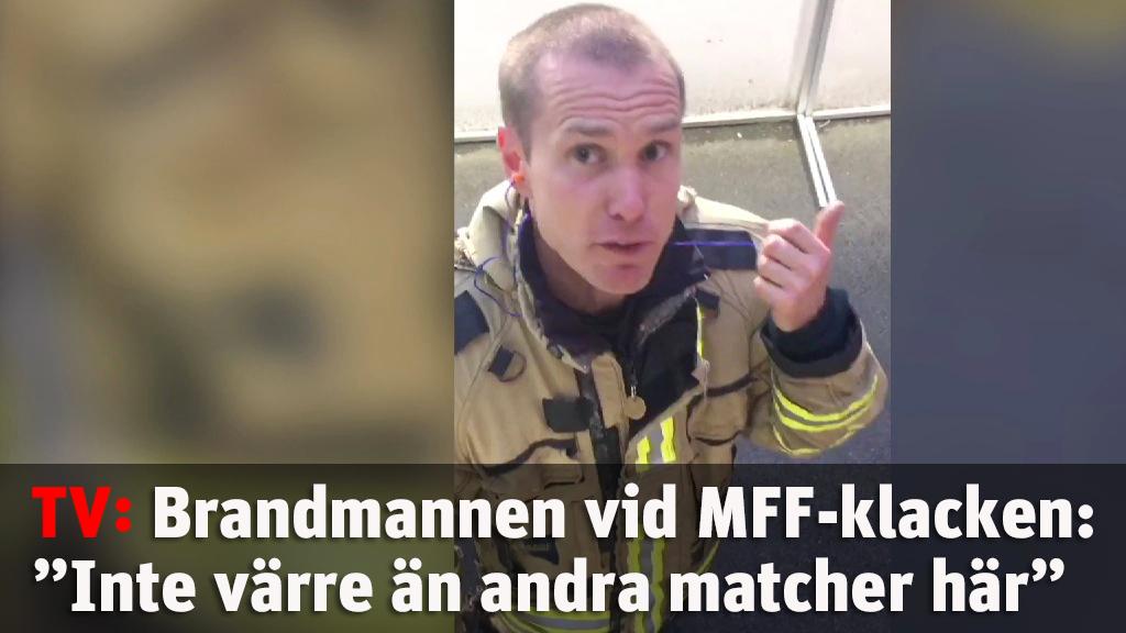 Brandmannen vid klacken: "Inte värre än andra matcher"