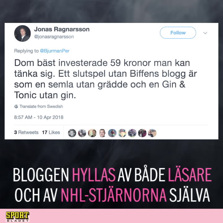 Följ Stanley Cup-slutspelet i Bjurmans NHL-blogg