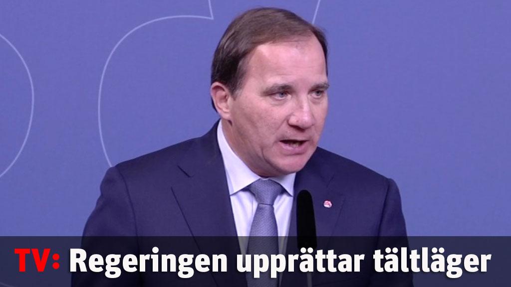 Regeringen upprättar tältläger