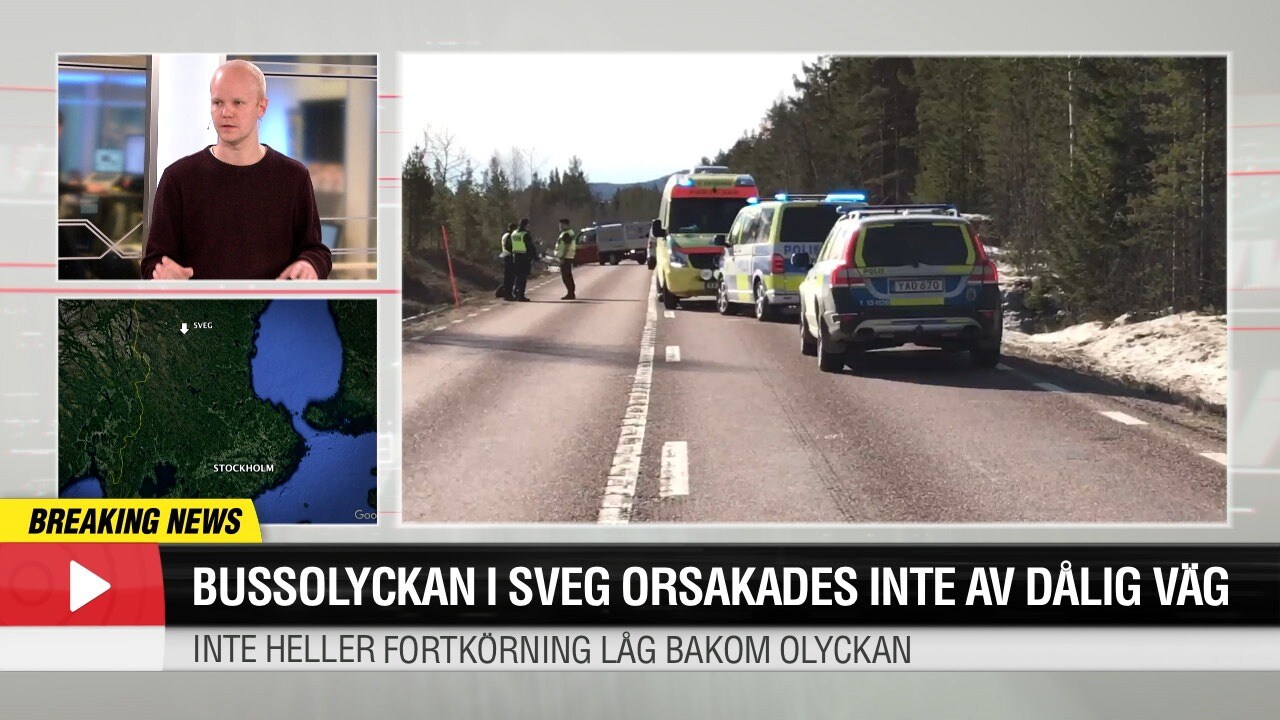 Bussolyckan i Sveg orsakades inte av dålig väg