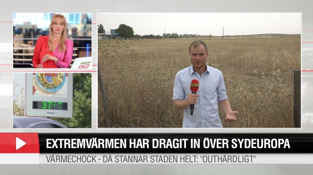 Extremvärmen har dragit in över sydeuropa