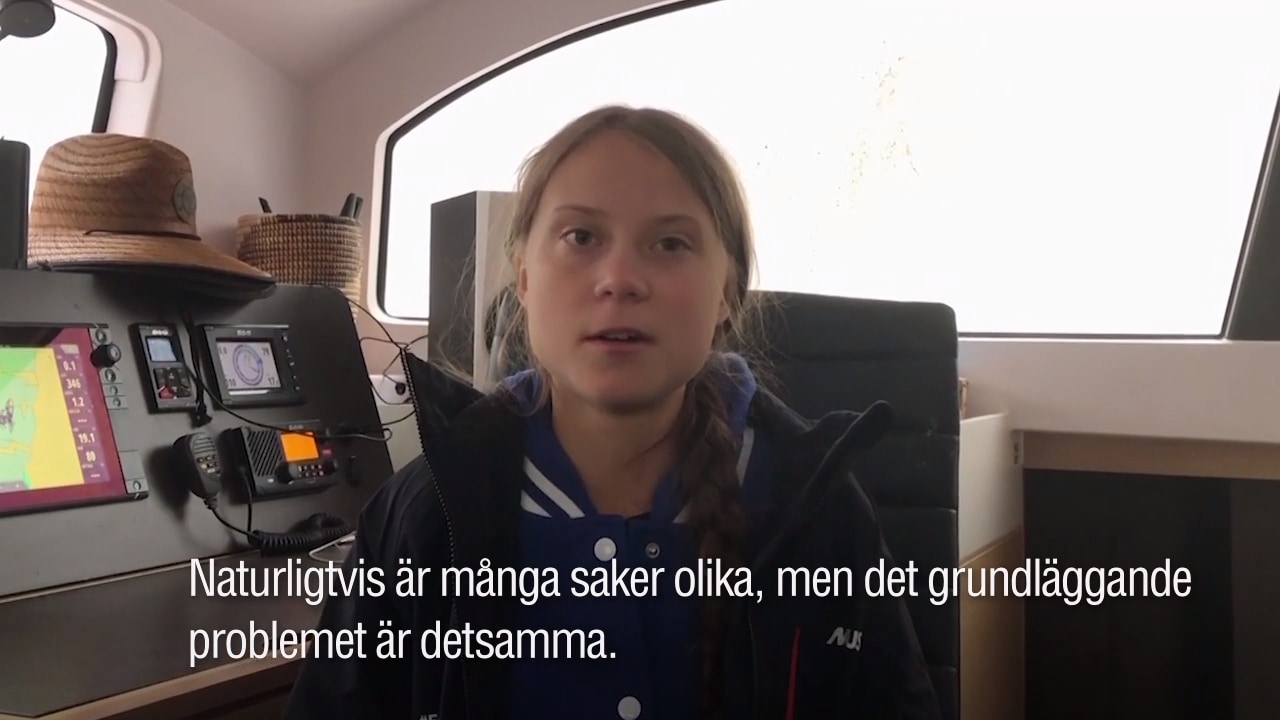 Nu liftar Greta tillbaka över Atlanten – vill hinna till klimatkonferensen i Madrid