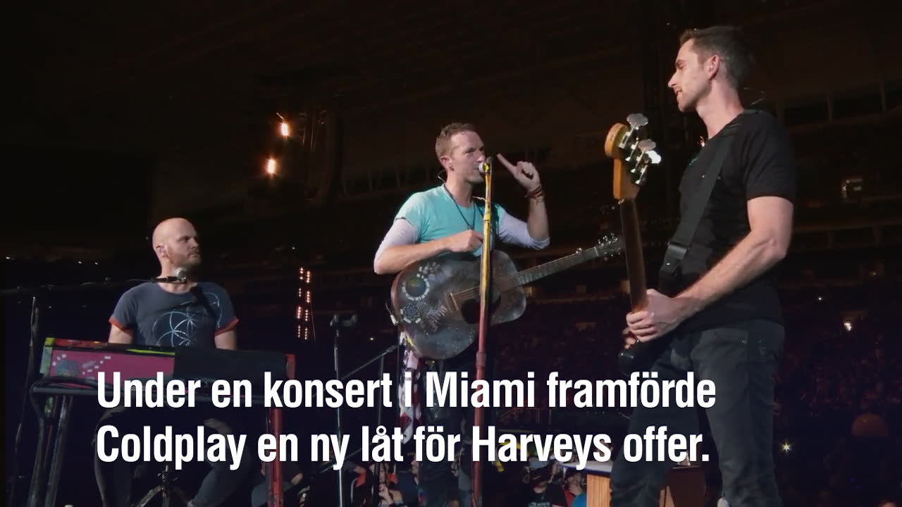 Här hyllar Coldplay offren i Houston - med nyskriven låt