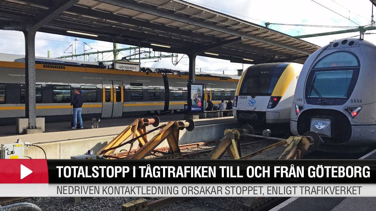 Totalstopp i tågtrafiken i Göteborg