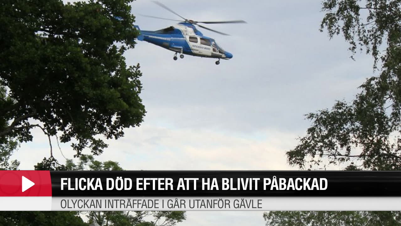 Flicka död efter att ha blivit påbackad