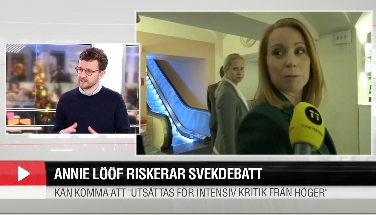 Lööf (C) riskerar intensiv kritik från höger