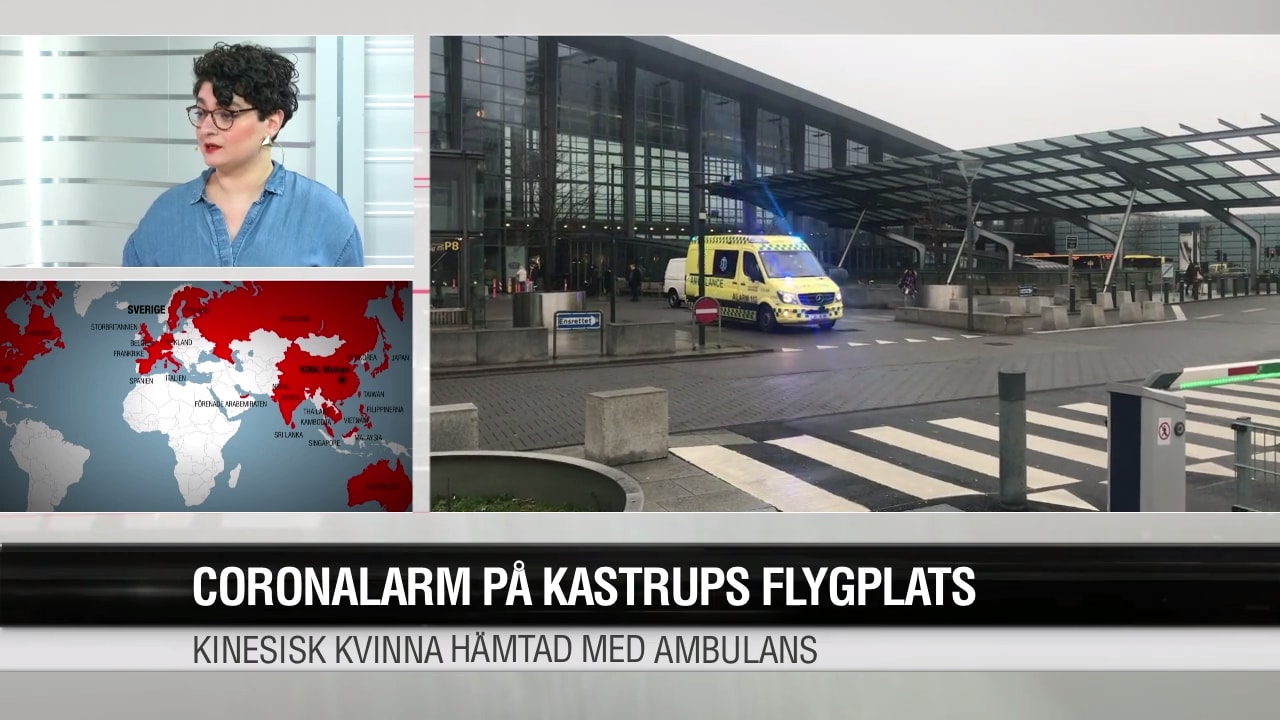 Kvinna på Kastrup hämtad med ambulans