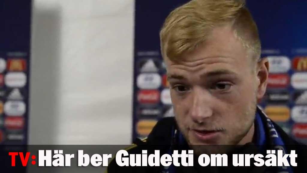 Guidetti: ”Jag ber om ursäkt”