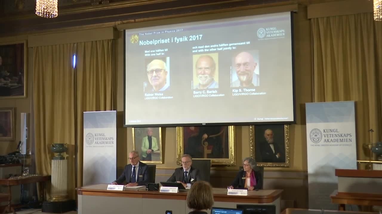 Trio får fysikpriset för gravitationsvågor