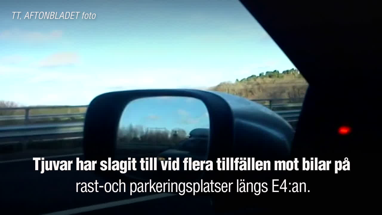 Våg av inbrott i bilar längs E4:an