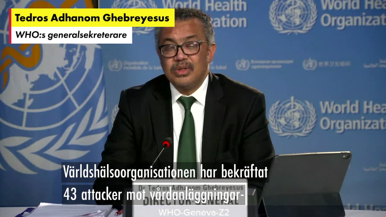 WHO: 43 attacker mot vården i Ukraina