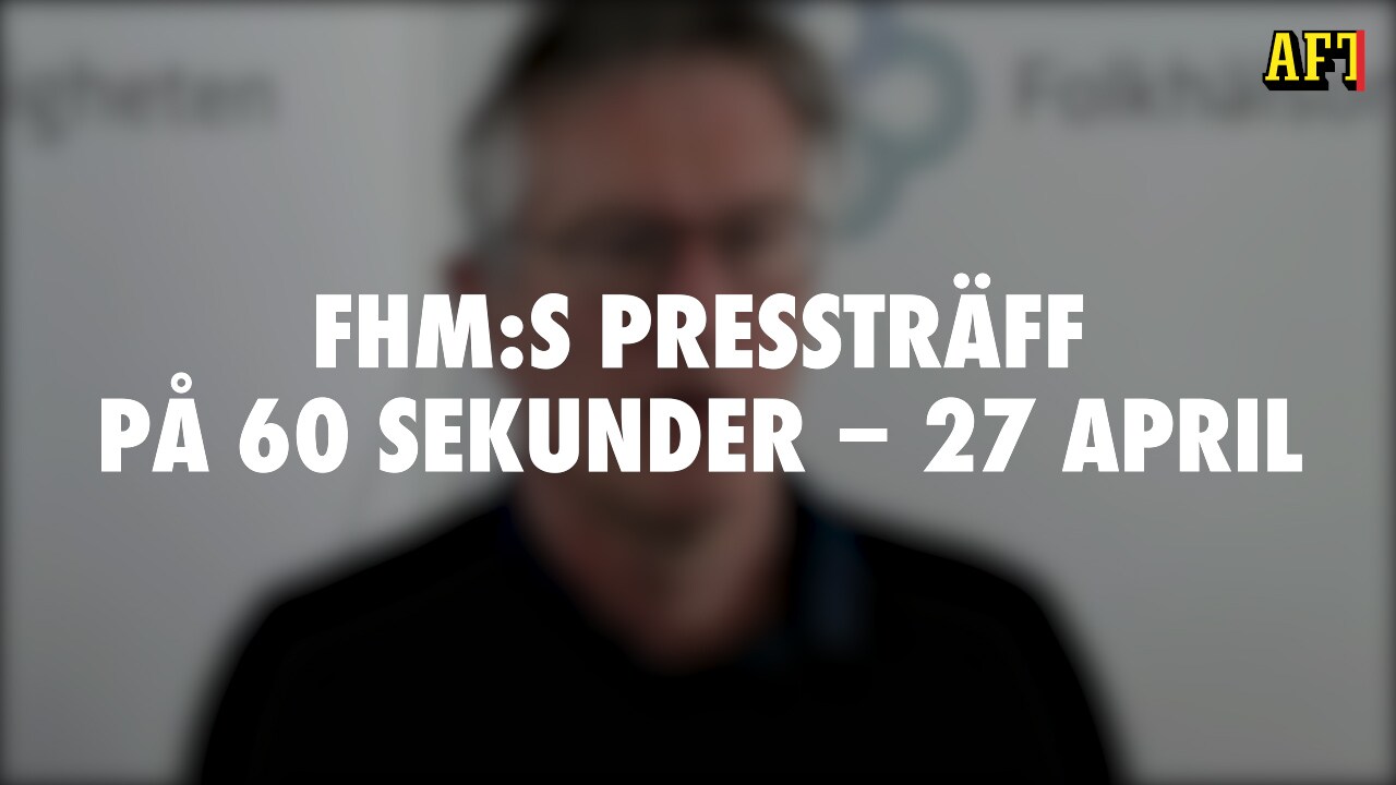 FHM:s pressträff på 60 sekunder - 27 april