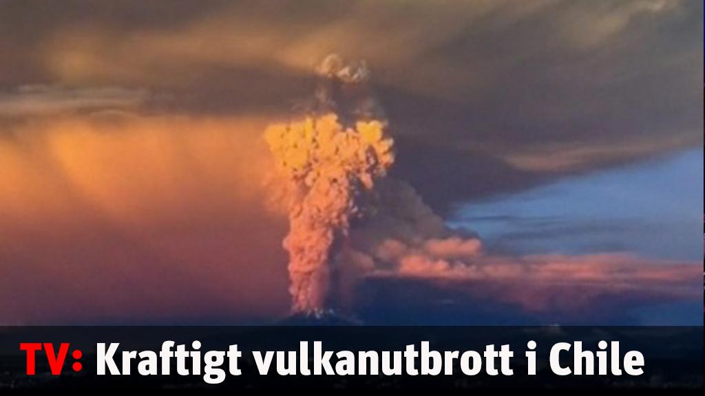 Kraftigt vulkanutbrott i Chile