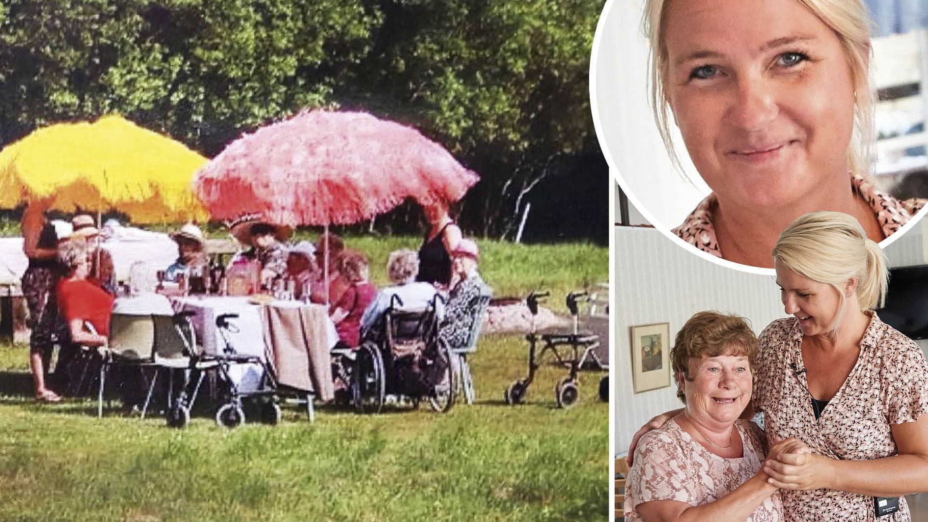 Caroline tog med äldreboendet på semester