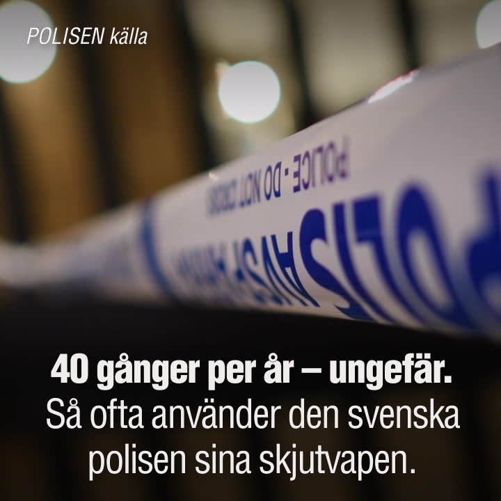 Så ofta använder polisen sina skjutvapen