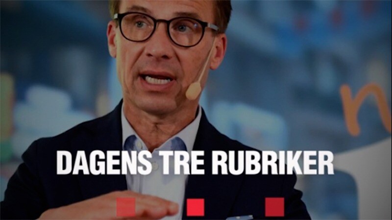 Dagens tre rubriker lördag 30 juni