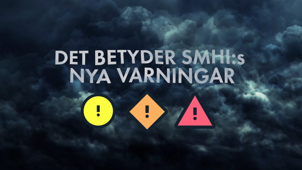 Det betyder SMHI:s nya vädervarningar