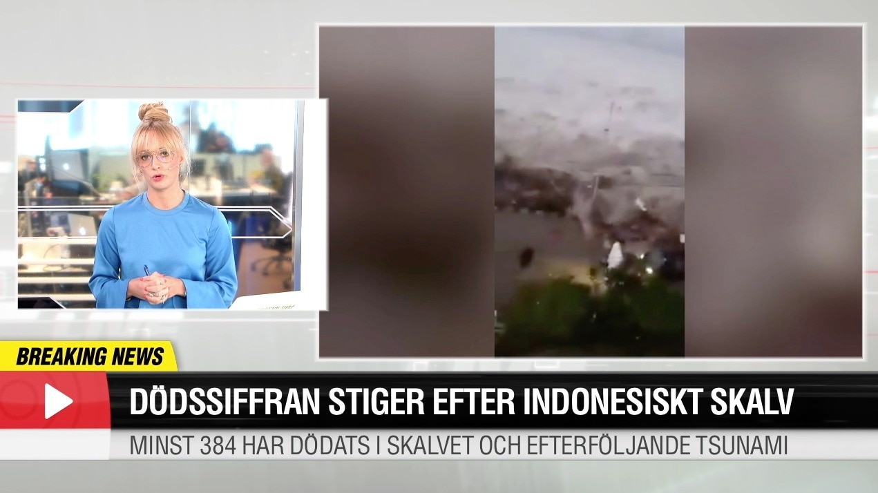 Dödssiffran stiger efter tsunamin i Indonesien