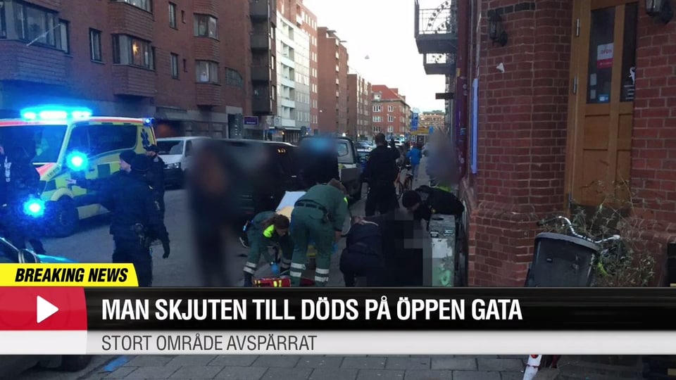 Man skjuten till döds på öppen gata