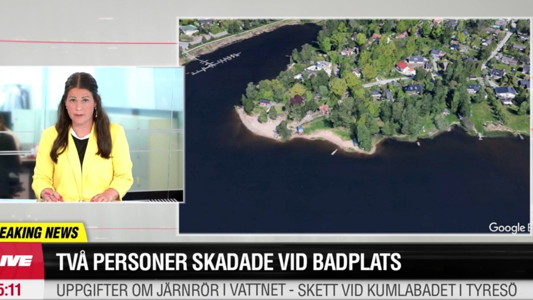 Två personer skadade vid badplats