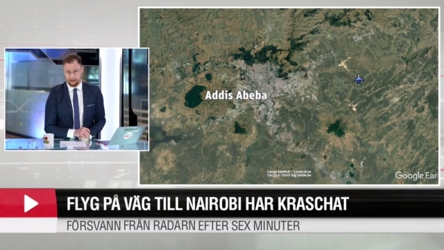 Flyg på väg till Nairobi har kraschat