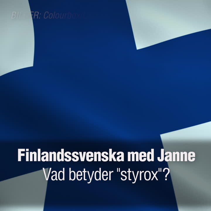 Finlandssvenska med Janne Grönroos - vad betyder "styrox"?