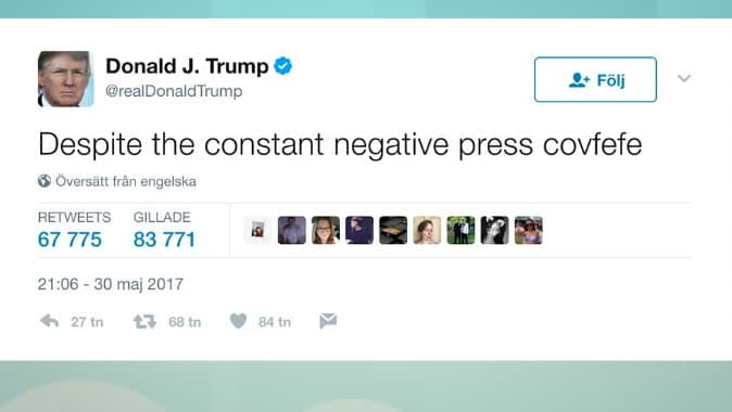 Vad menar Trump med sin senaste tweet?