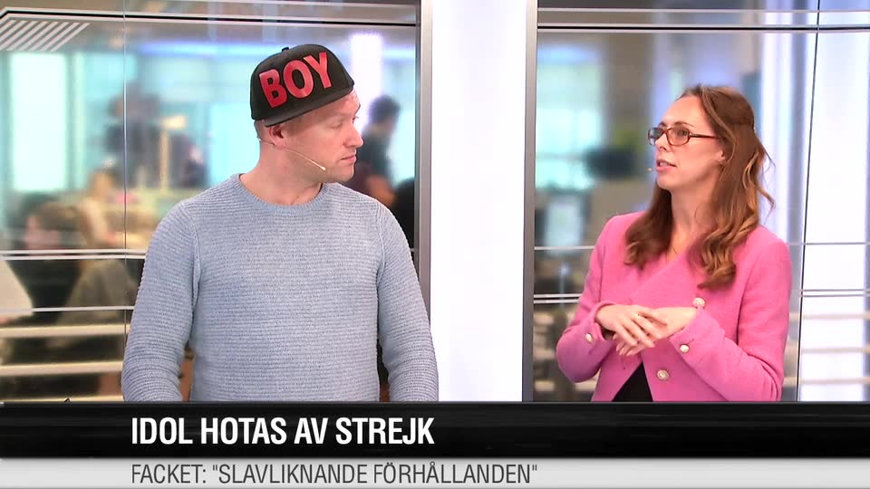 Idol hotas av strejk