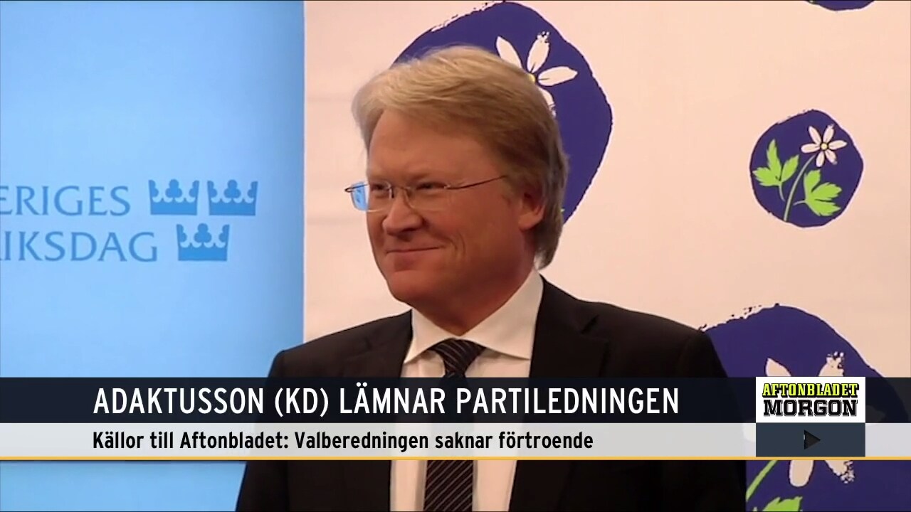 Adaktusson lämnar partiledningen