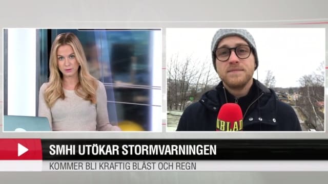 SMHI utökar stormvarningen