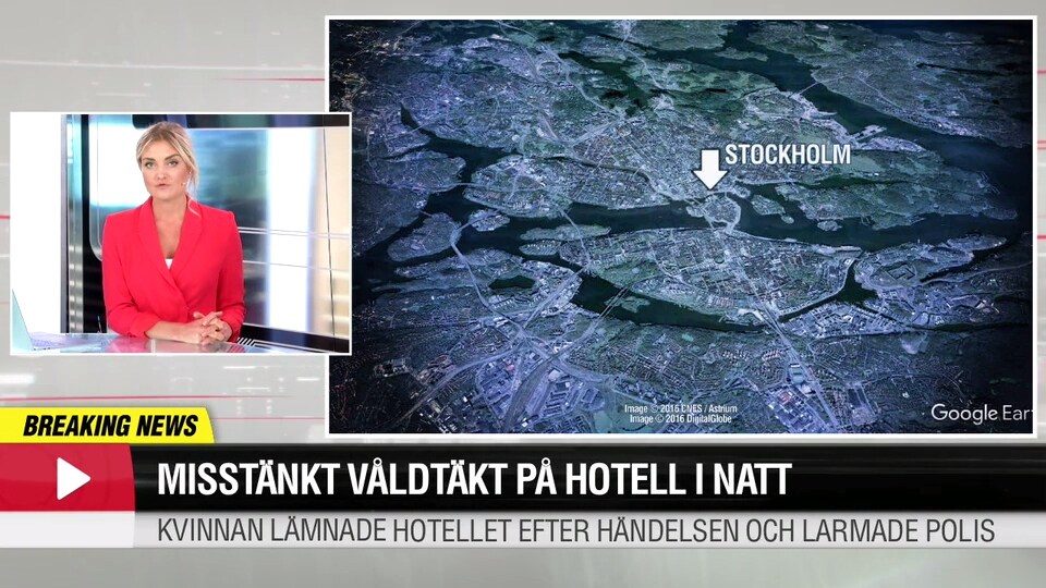 Misstänkt våldtäkt på hotell i natt