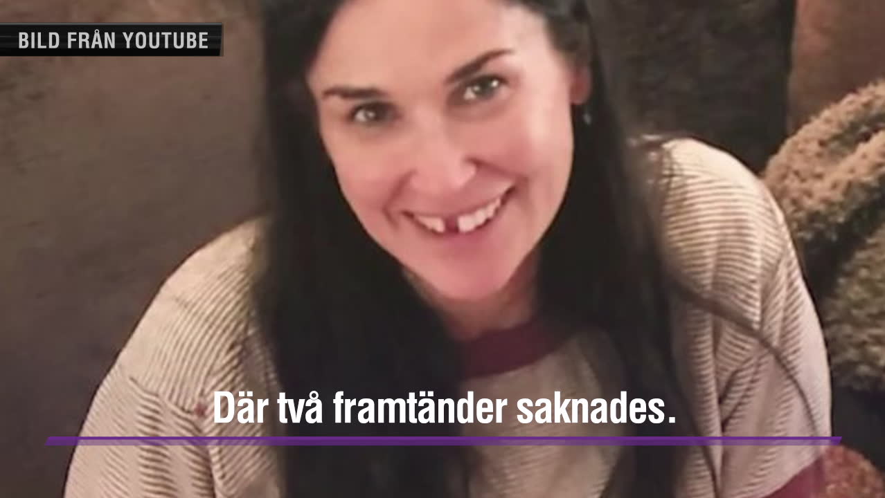 Demi Moore visade upp gluggen