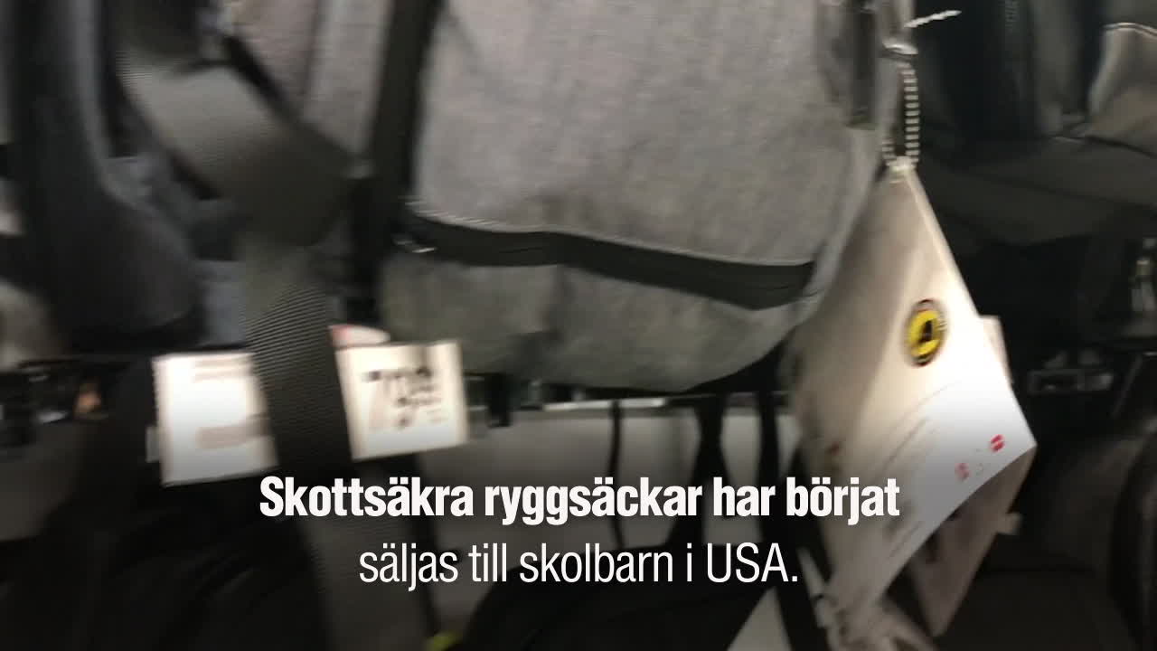 Skottsäkra ryggsäckar säljs till amerikanska skolbarn