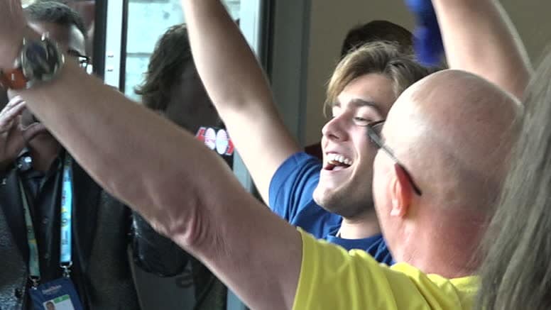 Benjamins stöd på plats i Lissabon: Mamma, syster och svenska fansen