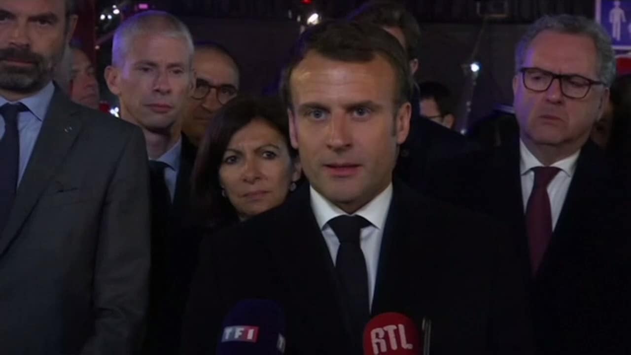 President Macron lovar att återuppbygga Notre-Dame: "Det är vårt öde"