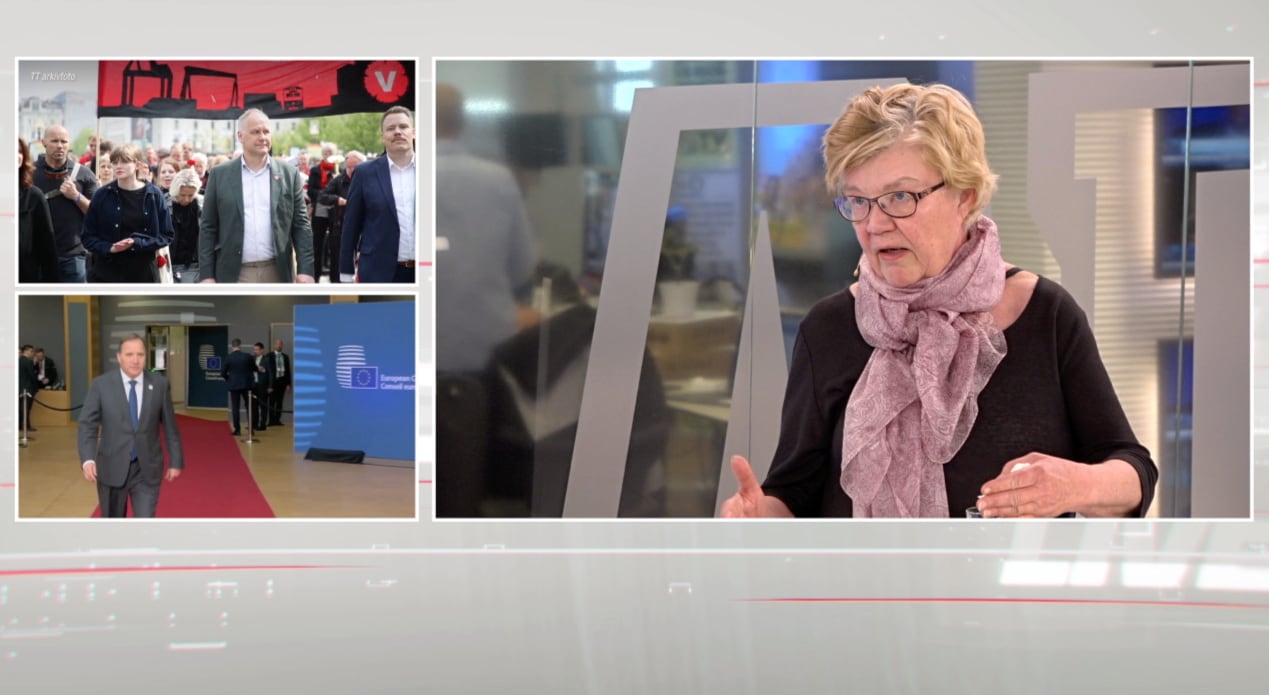 Lena Mellin kommenterar i studion