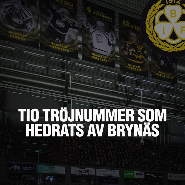 Tio tröjnummer som hedrats av Brynäs