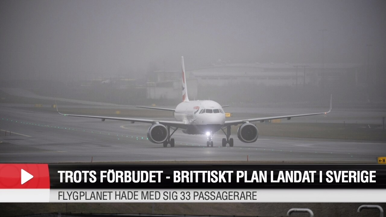 Flygplan landade - trots förbud