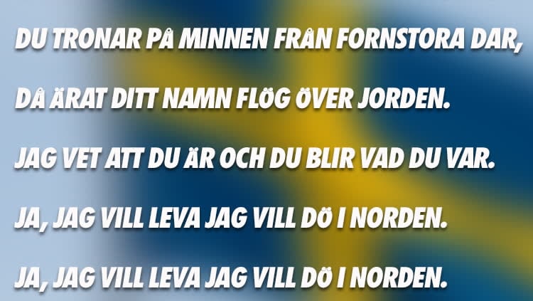 "Dags att vi skriver om nationalsången"