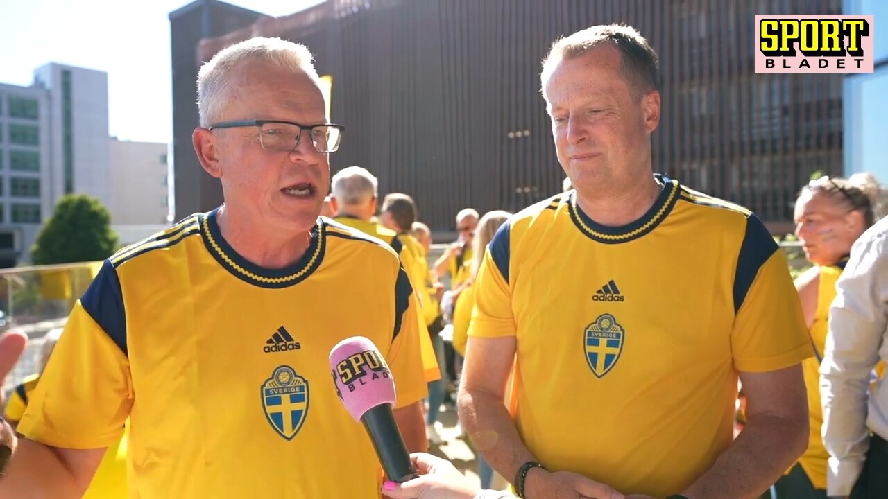 Janne Andersson på plats med idrottsministern: Jag kommer gapa och skrika