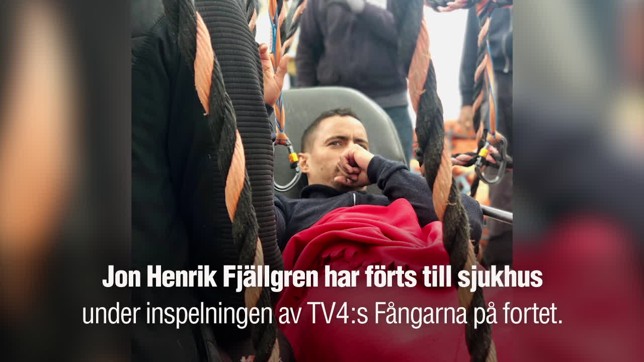 Jon Henrik Fjällgren akut till sjukhus under tv-inspelning