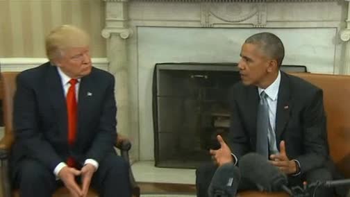 Obama möter Trump inne i Vita huset