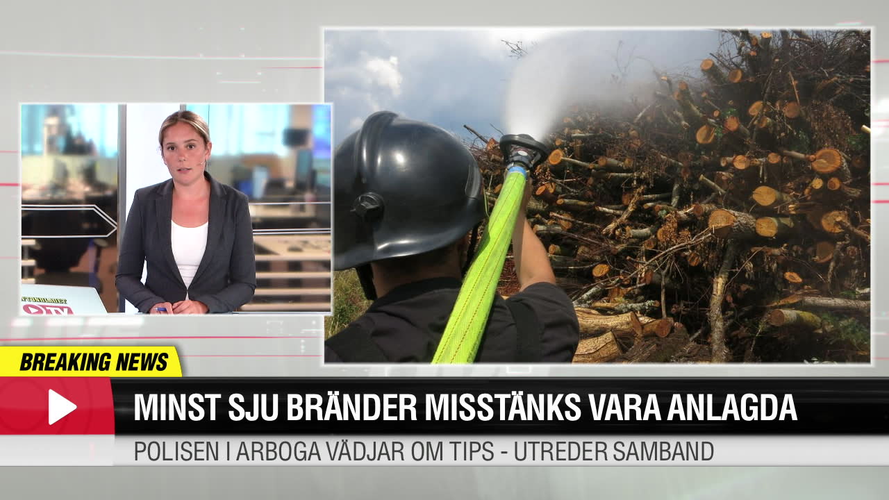 Minst sju bränder misstänks vara anlagda