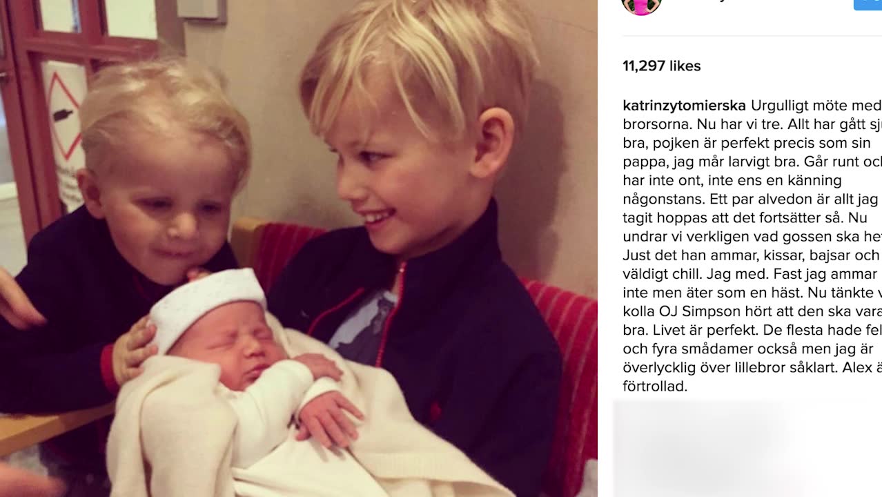 Babylycka för Katrin Zytomierska