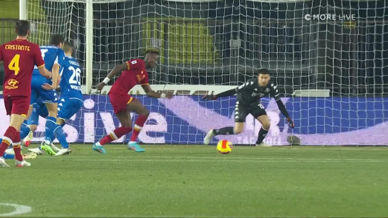 Romas målfyrverkeri i första halvlek