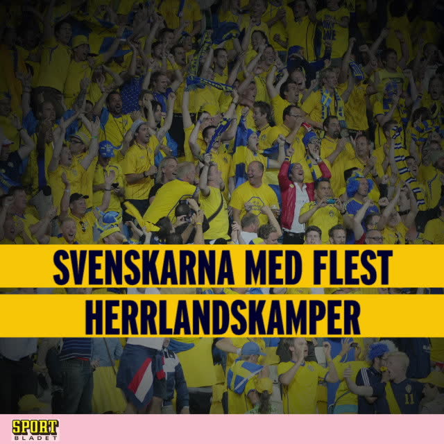 Svenskarna med flest herrlandskamper