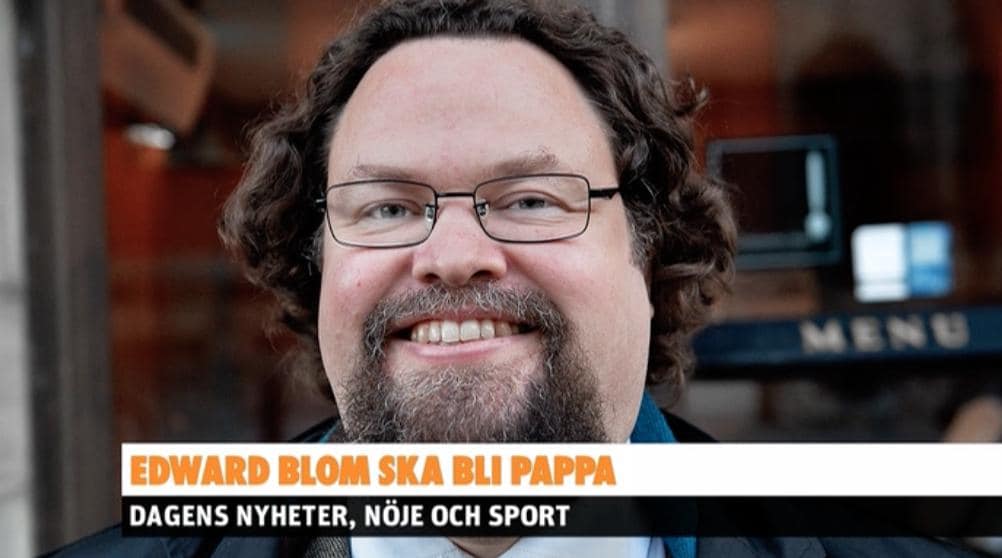 Edward Blom ska bli pappa
