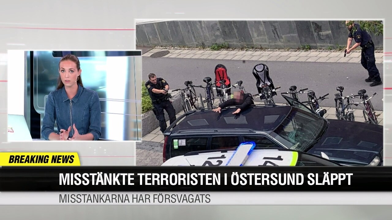 Misstänkte terroristen i Östersund släppt