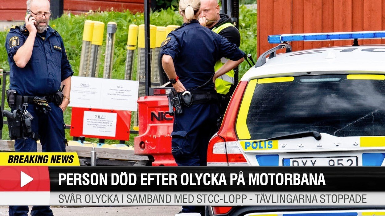 En död efter olycka på motorbana