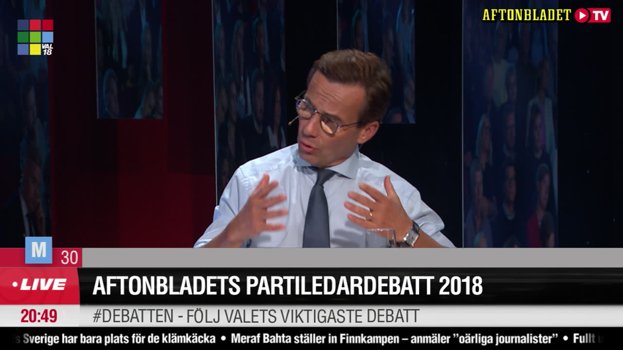 Kristersson (M) pressar Åkesson (SD) om kvotflyktingar